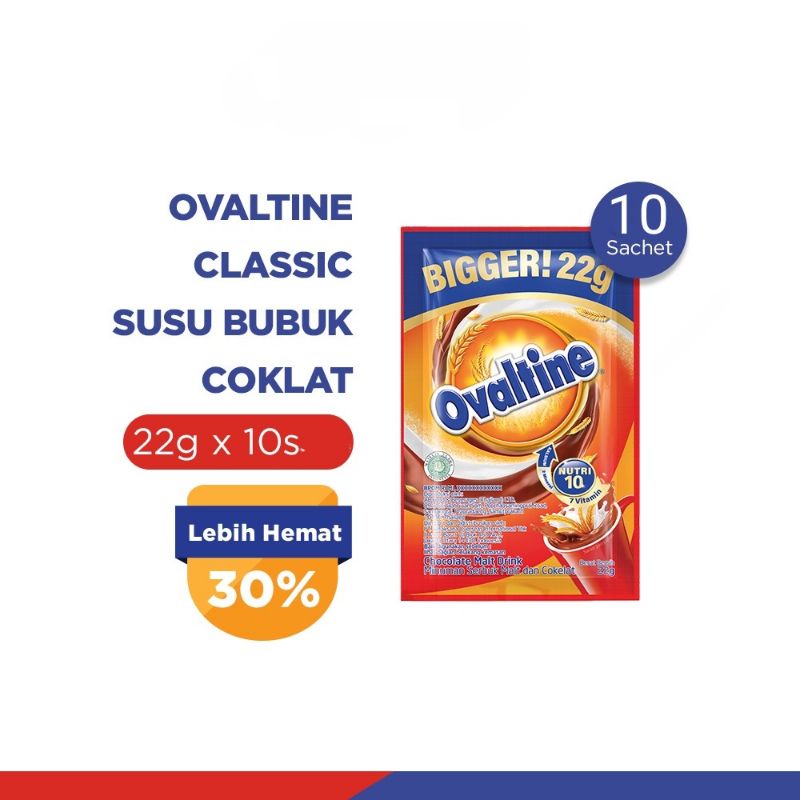 OVALTINE CLASSIC SUSU BUBUK COKLAT 22GR X 10sachet