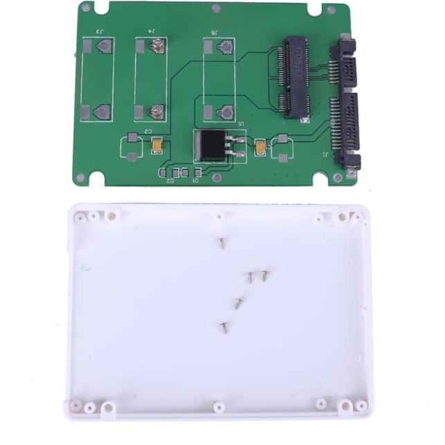 ADAPTER MSATA SSD TO SATA KONVERTER DENGAN CASING ENCLOSURE