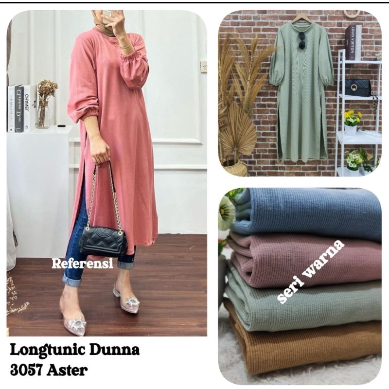 Long Tunik basic Knit- hanover-aster-uniqlo import