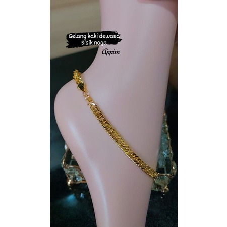 Gelang Kaki Dewasa Sisik Naga Titanium Magnet