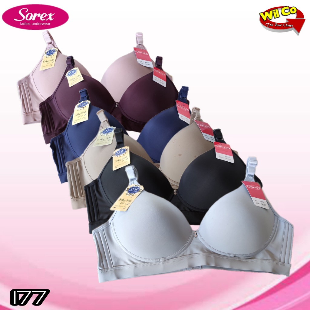 K177 - BRA/BH WANITA SOREX BUSA TANPA KAWAT CUB SEDANG SIZE 36 - 42