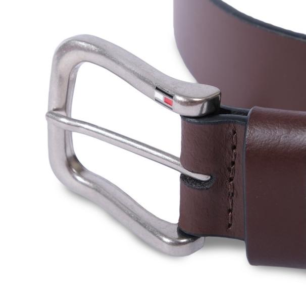 THF Basic Leather Belt - Black - Pattern, 40