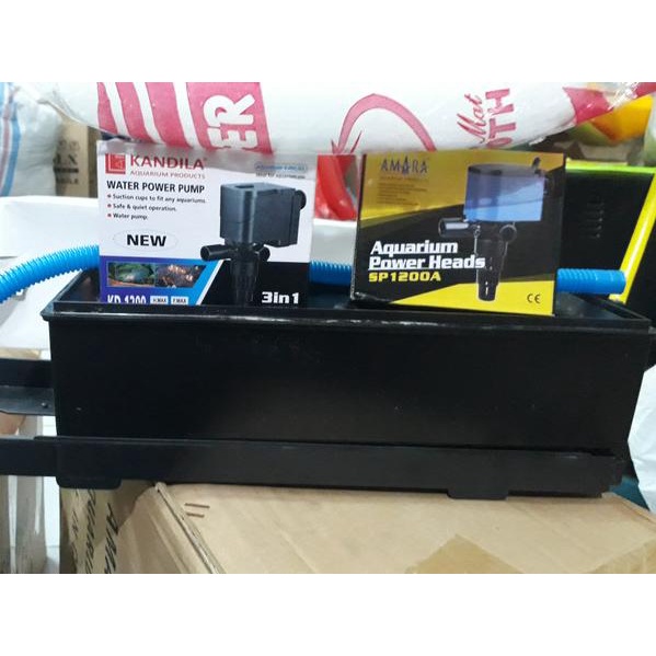 Paket Lengkap Filter Aquarium Box Besar