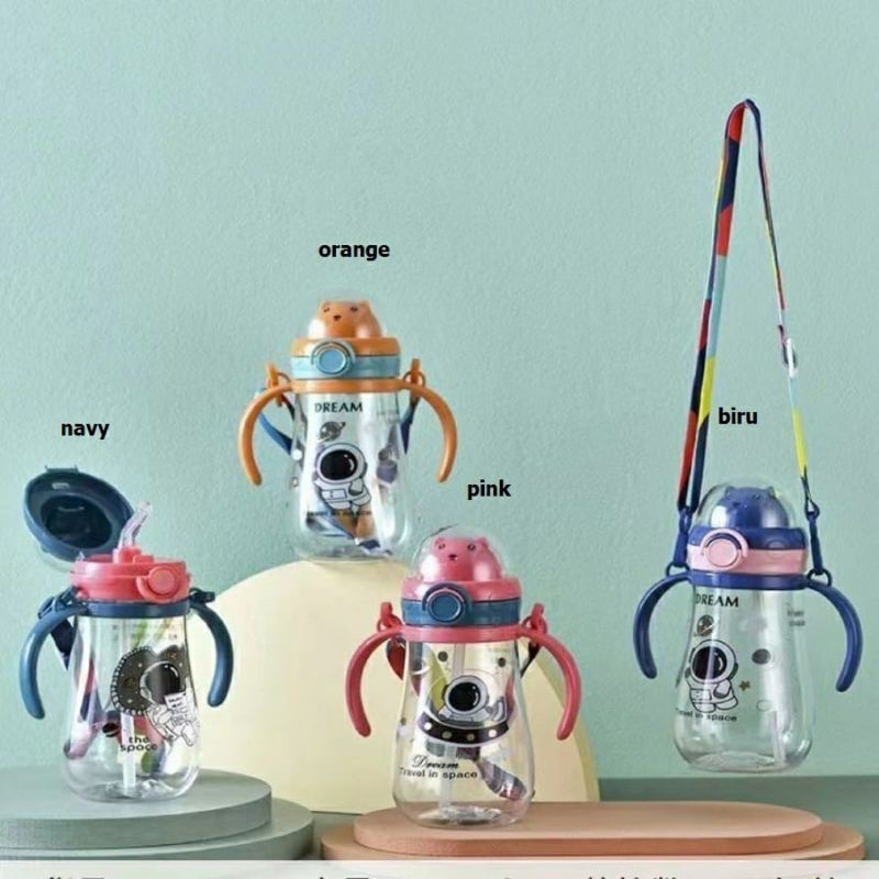 Botol minum Anak / Botol Plastik / Souvenir / Hampers / Botol Minum Anak + Sedotan Plastik / Botol m