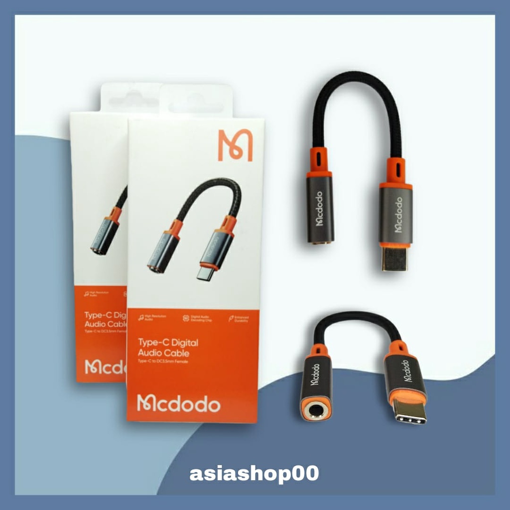 Mcdodo CA-7561 Lite Kabel Audio Converter USB Type C to Earphone Handfree Jack 3.5mm Music + Call + Gaming