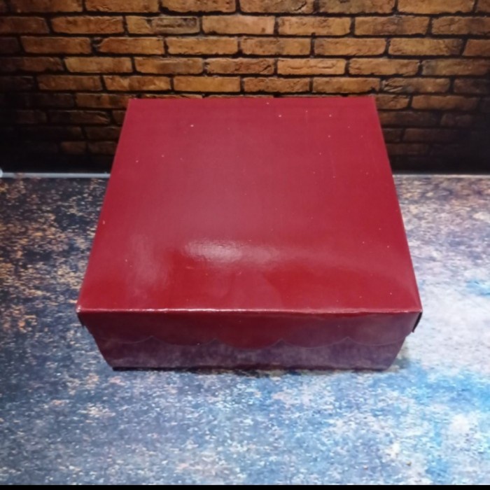 NEW box/kotak nasi warna 20x20 - merah maron