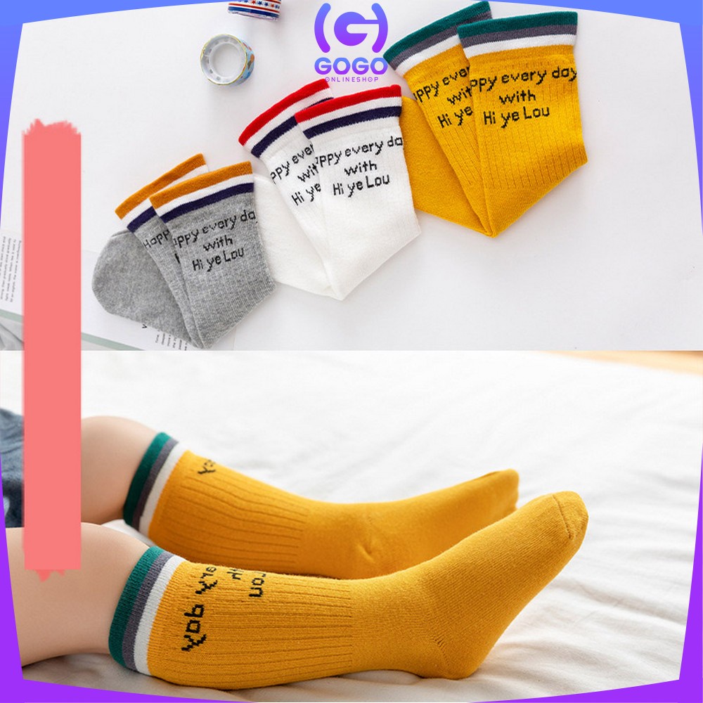 GOGO-P209 Kaos Kaki Panjang Bayi Motif Garis / Kaus Kaki Anak Perempuan dan Laki Laki / Baby Long Tube Socks Kids