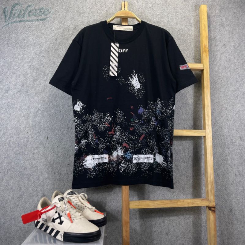 T-Shirt/Kaos Distro Pendek Pria Off White Galaxy - Aastore