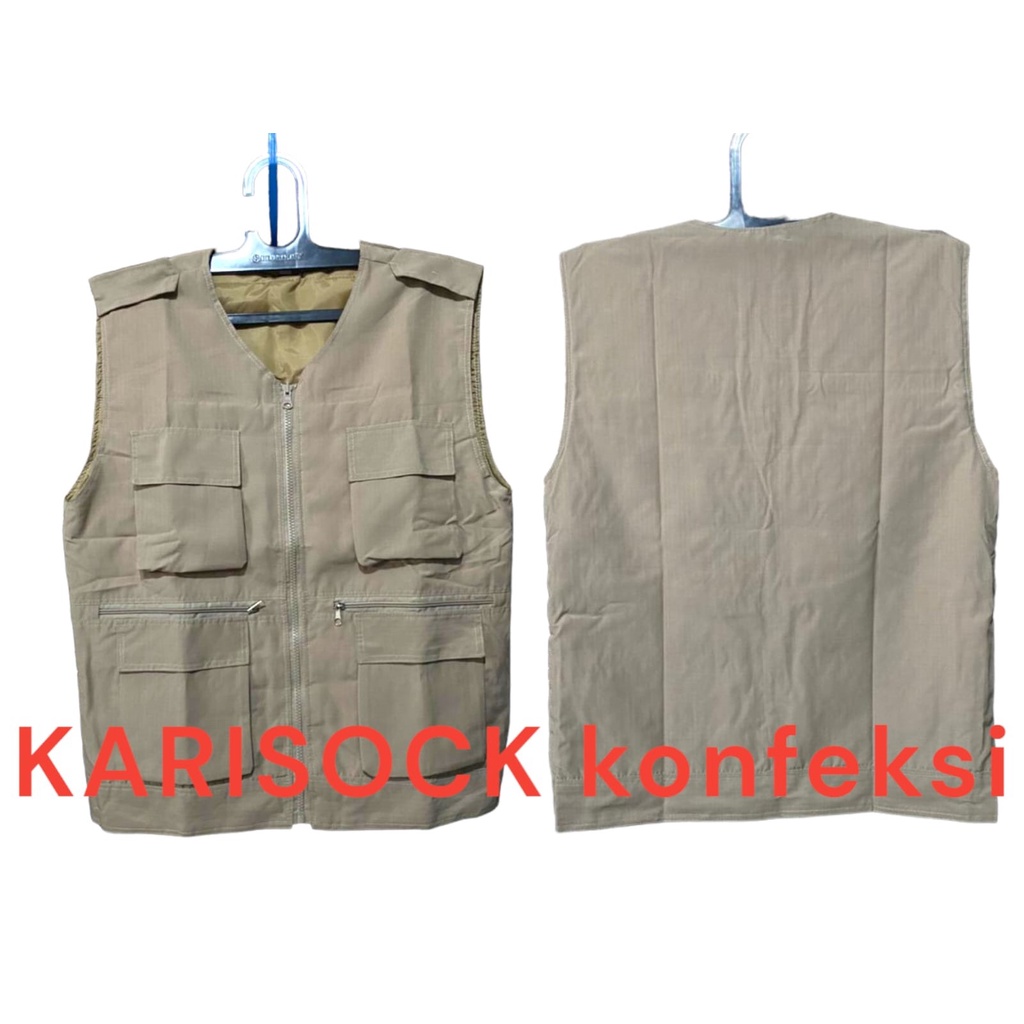 Rompi lapangan outdoor multifungsi / vest bisa custom bordir suka suka