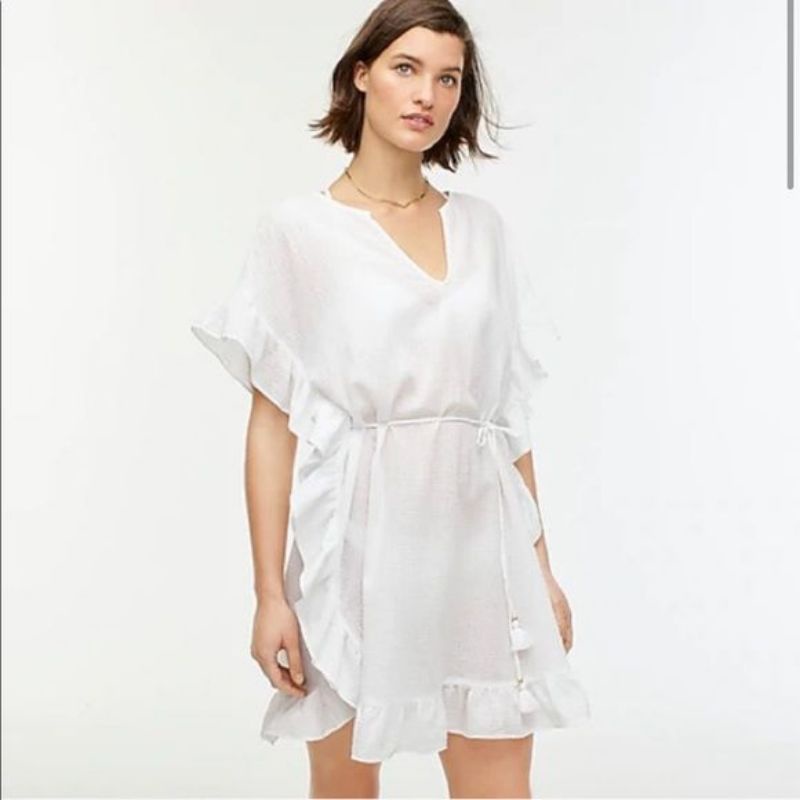 J crew side Ruffle tunic