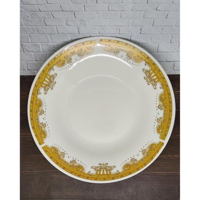 Piring Makan Hotel Batik 1 Lusin Piring Keramik Beling Piring Hotel Fellixaa