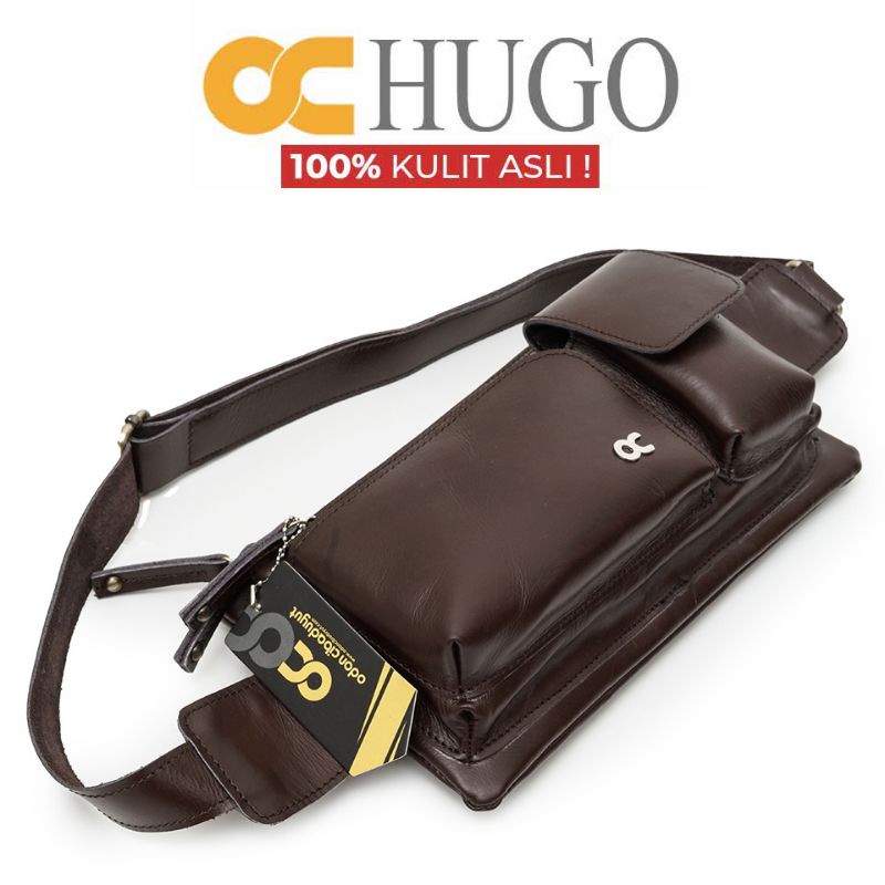 OC HUGO,WAIST BAG TAS KULIT PRIA ODON CIBADUYUT