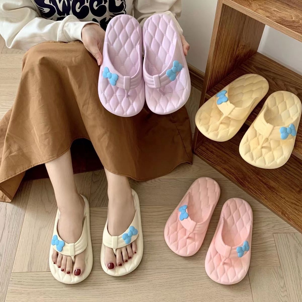 ♫ Megata ♫ SJ016  Sandal jepit Pita wanita unik lucu / sandal flip flop anti slip kekinian 2022 import