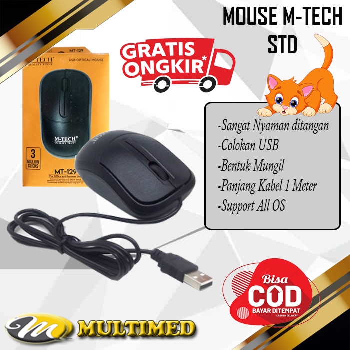 Mouse M-Tech Kabel USB Optical