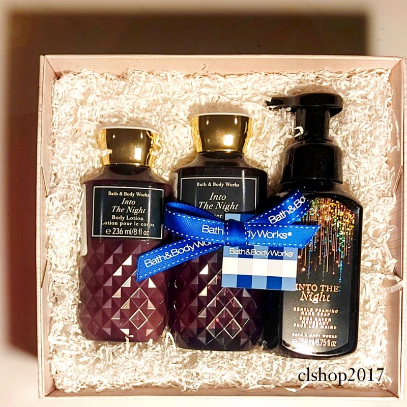 BBW INTO THE NIGHT FULLSIZE GIFT SET PAKET BATH &amp; BODY WORKS ITN