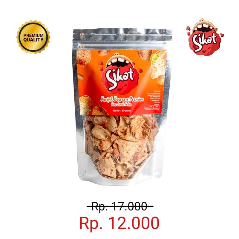 

Keripik Basreng Sikat Premium Jeruk Pedas Homemade 80gram