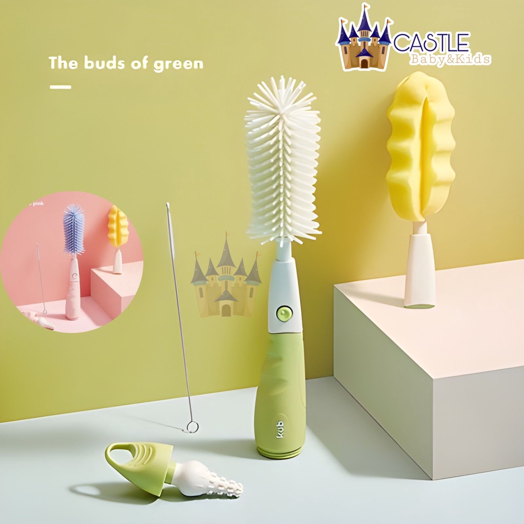 KUB - Easy Cleaning Bottle Brush - Multifunctional Baby Bottle Brush Set - Sponge Brush - Pembersih Botol Susu Bayi