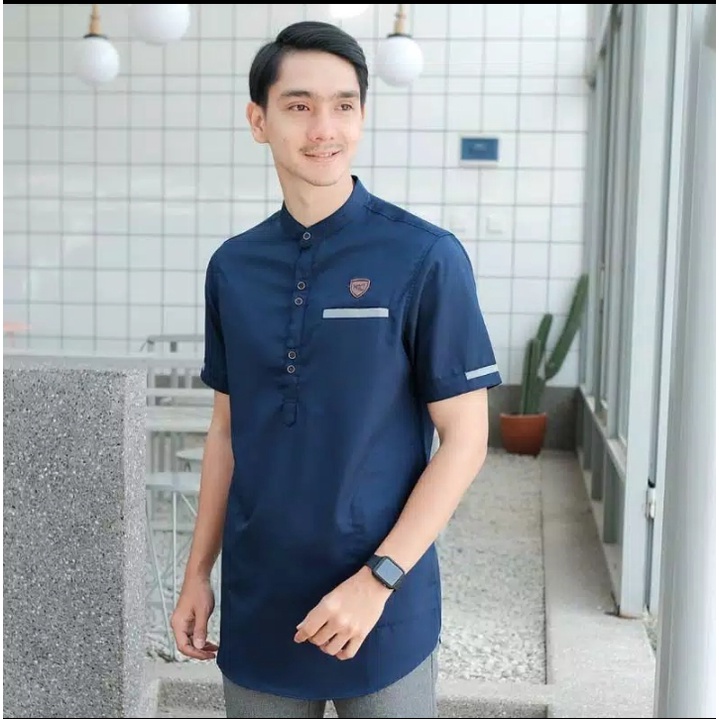 Baju Koko Kurta Dewasa Lengan Pendek Material Catton  Adem Serap Keringat