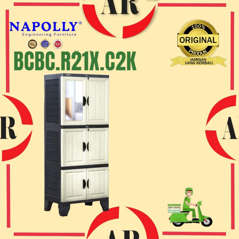 ( GOJEK ) LEMARI BAJU / LEMARI PAKAIAN / NAPOLLY BCBC.R21X.C2K