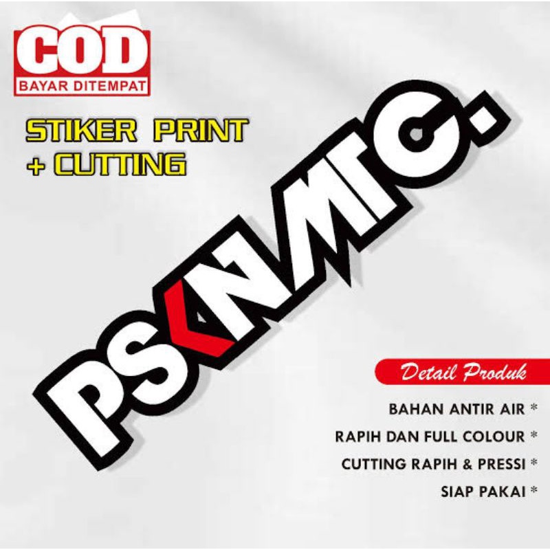 Sticker PSKNMTC. Pasukan Matic panjang 15cm x lebar 2,5cm warna lengkap harga 1pcs sticker termurah