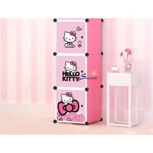 SHENAR LEMARI BAJU PLASTIK 3 SUSUN / LEMARI BEDSIDE TABLE ANTI AIR / RAK 3 SUSUN  / LEMARI MINI 3 PINTU - LISA LP 1X3 SUSUN, SHENARCORNER168