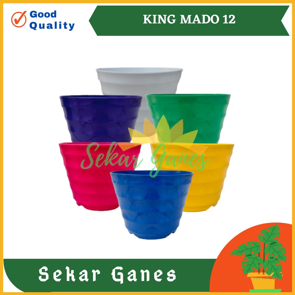 Pot King Mado 12 Putih Warna Warni By Garden Of Love Pot Plastik Kaktus Mini Murah Lucu Mirip Pot Tawon 12