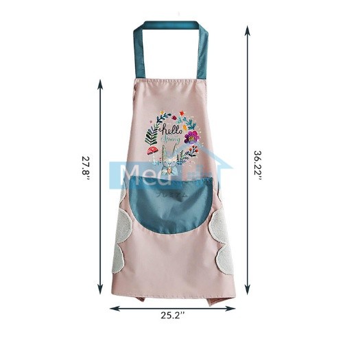 LT- [ MOTIF RUSA / KELINCI ] Celemek Masak Dapur Oxford Cloth Apron KOREA