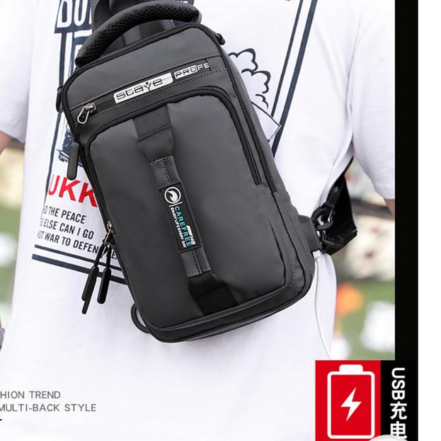 Tas Selempang Pria Haoshuai Tas Pria Trendy Tas Pria Haoshuai - Biru