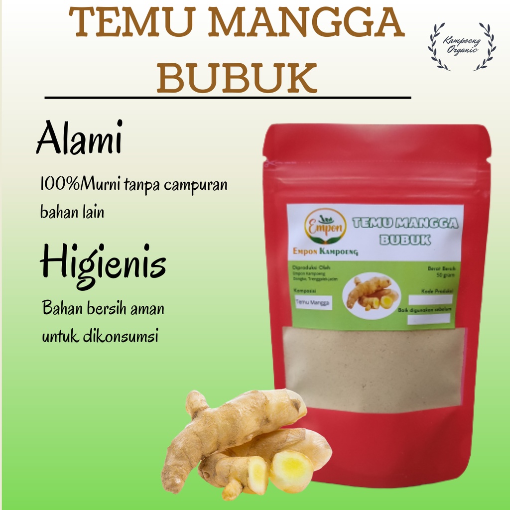 

Kunyit Temu Mangga Bubuk Minuman Jamu Herbal Tradisional Serbuk Asli Alami Murni Organik