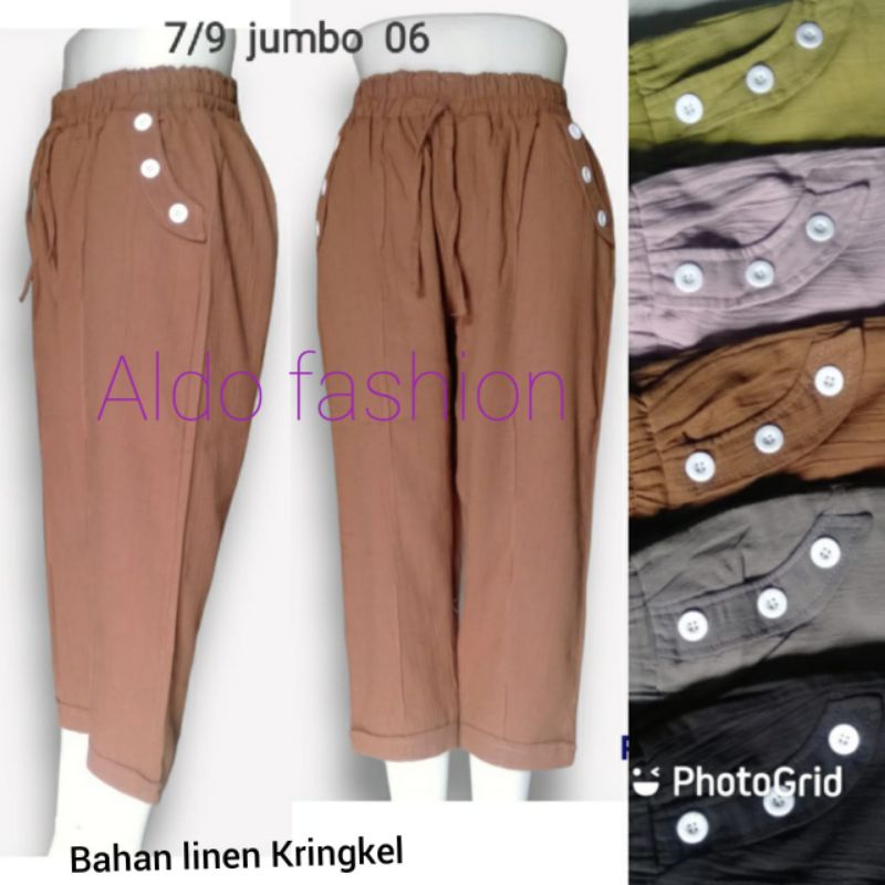 AF-HINATA PANTS_CELNA 7/9 LINEN KRINCLE,CELANA KULOT CELANA BAGGY