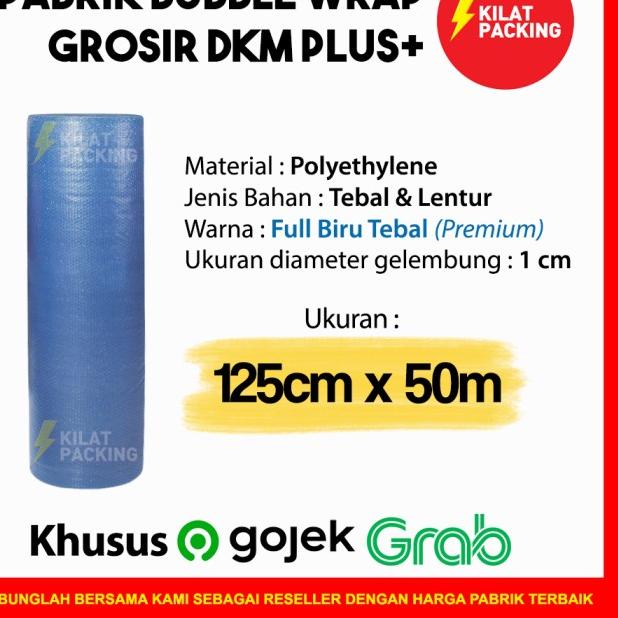 

PLASTIK BUBBLE / BUBBLE WRAP 125CM X 50M DKM+ PREMIUM MURAH - HITAM TEBAL