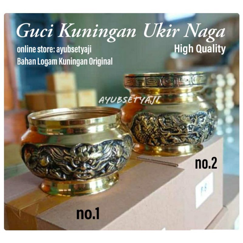 Guci Naga Ukir Kuningan Bejana perlengkapan keagamaan Dekorasi cawan hiolo Holder Dupa tempayan temp