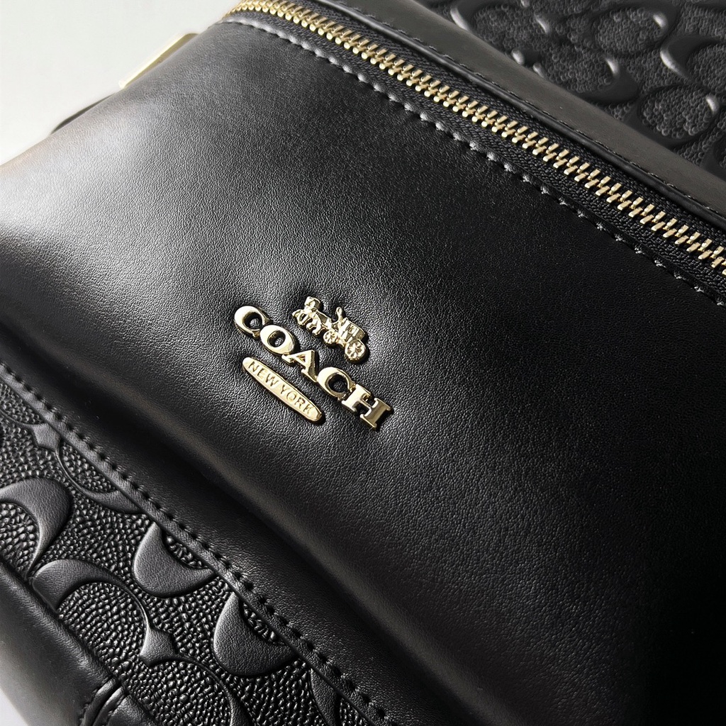 32083  coach Women's new embossed cowhide medium backpack schoolbag  beibao