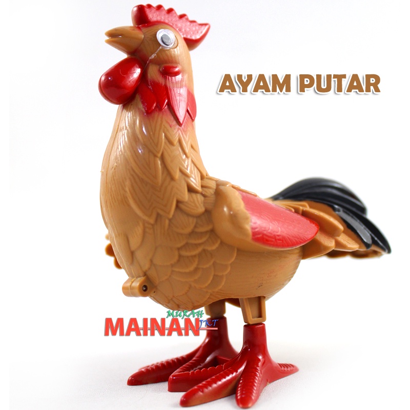 MAINANKEI MAINAN ANAK MURAH YI3 AYAM PUTAR MAINAN AYAM JANTAN DAPAT BERJALAN DAN LONCAT