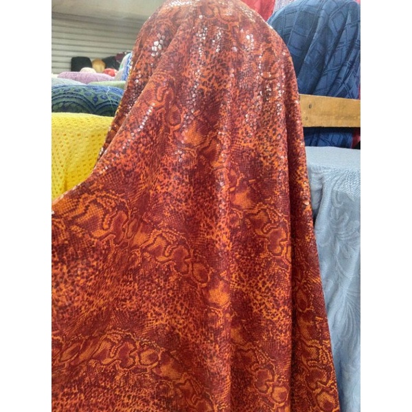 bahan/kain semi latex non kulit / sisik ular