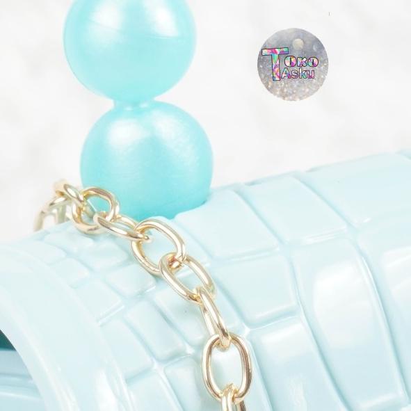 TAS JELLY GLOSSY MINI CROCO MAGNET | TAS JELLY MUTIARA - Merah