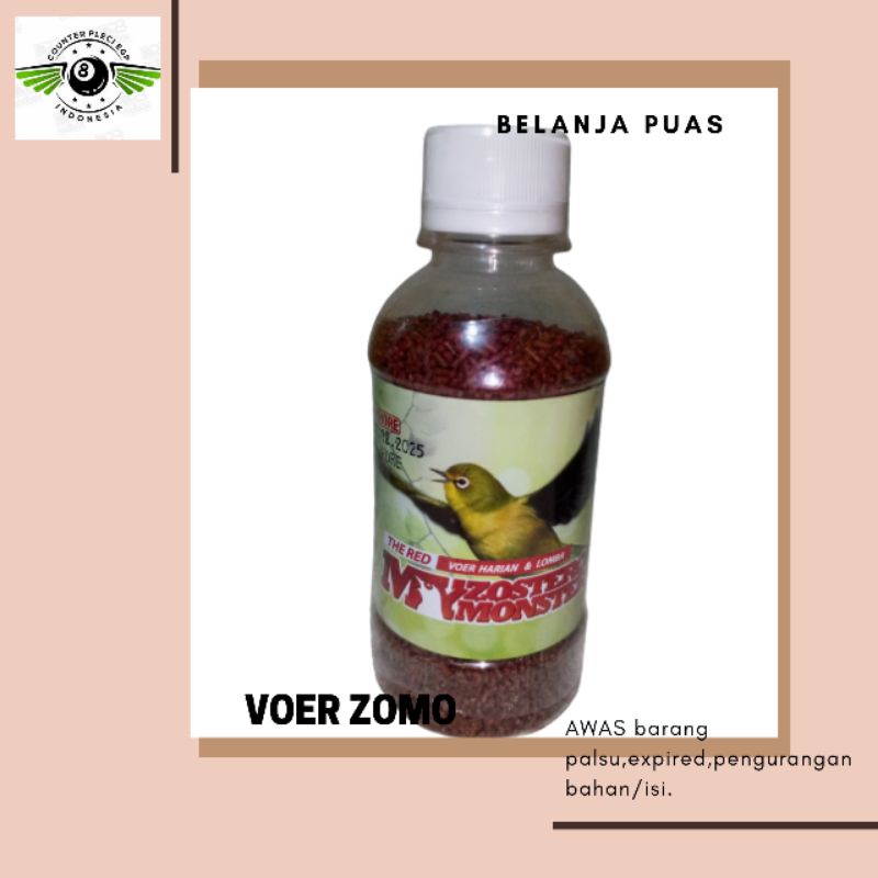 VOER ZOMO PLECI VOER THE RED ZOMO MY ZOSTEROPS MONSTER ZOMO PLECI