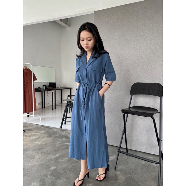 Selim Label Anya Dress Linen Dress Busui Bumil Dress Korean Dress