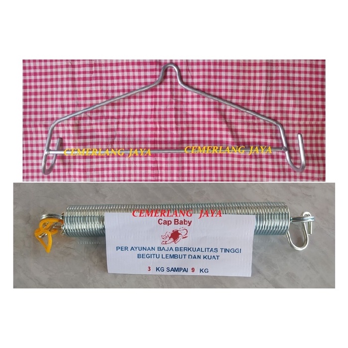 Per Spring Ayunan Bayi dan Anak Super Jumbo 3kg - 9kg + Besi Hanger Ayunan Bayi
