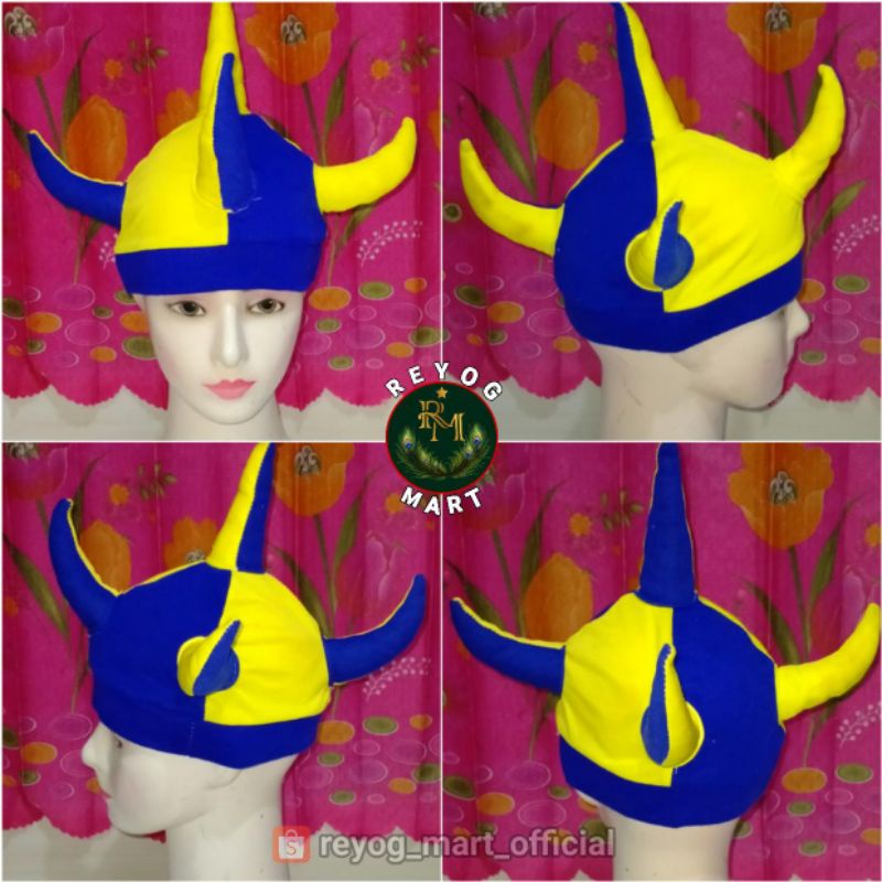 TOPI PUNK BIRU KUNING BRAZIL GRESIK UNITED PERSIKOTA AREMA CRONUS PERSIB VERSI SUPPORTER