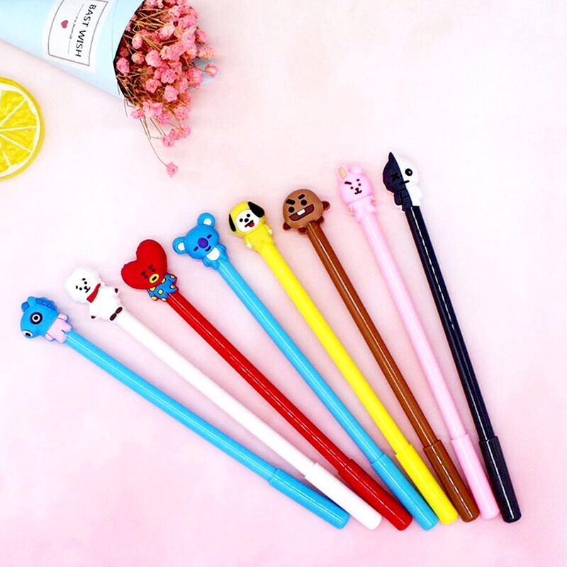 PENA KARAKTER LUCU PULPEN FANCY GEL KARAKTER KARTUN PERLNEGKAPAN SEKOLAH