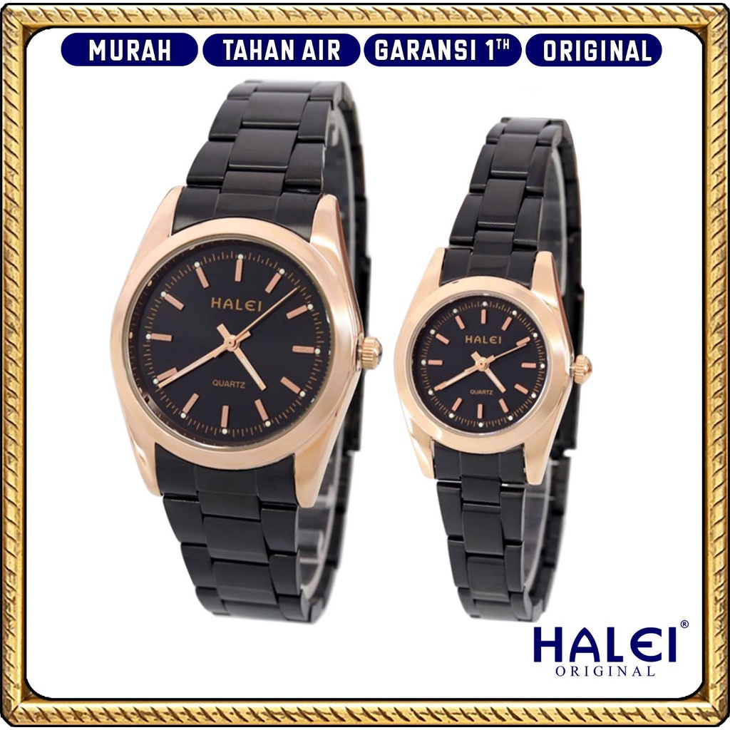 Original #Jam Tangan Halei ORI #Garansi 1 Tahun #Jam Tangan Rantai Couple Bulat Original Murah Halei