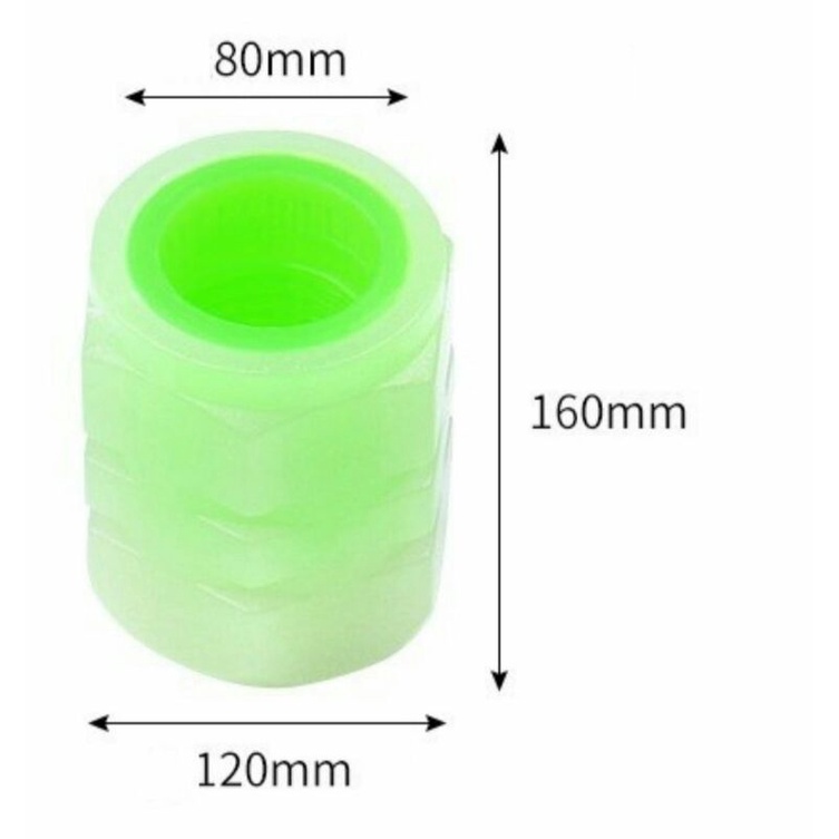 Tutup Pentil Led Nyala Ban Mobil Motor Sepeda Glow In The Dark Luminous NEON premium valve cap high quality luminous powder build