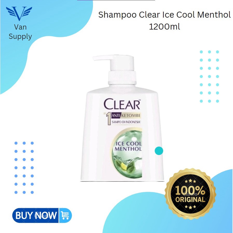 Shampoo Clear Ice Cool Menthol 1200ml