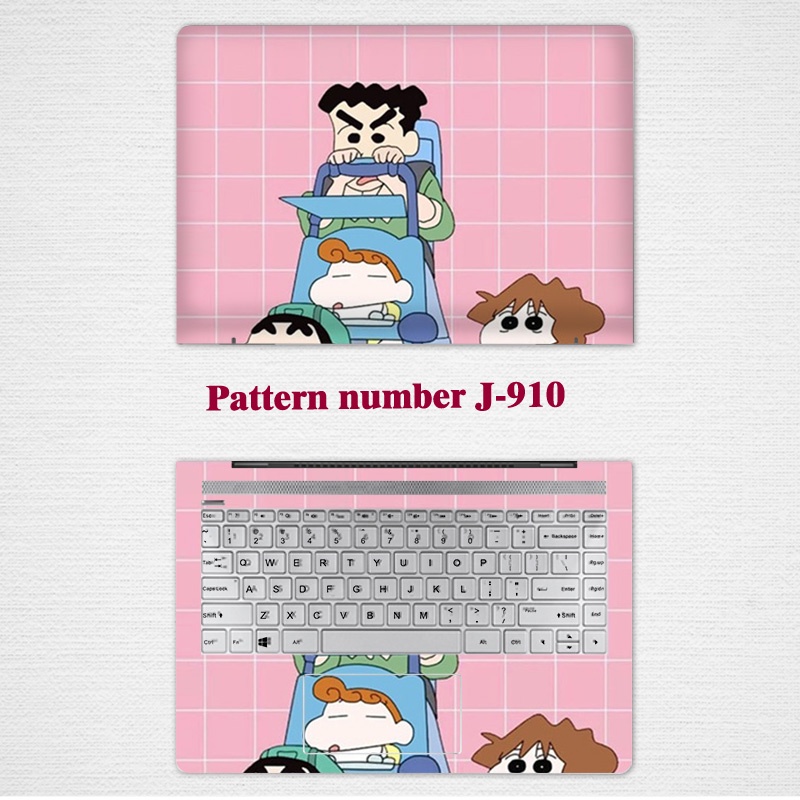 2pcs Stiker Pelindung Laptop Universal Motif Crayon Shin-chan Bahan VINYL Ukuran 12 13 14 15.6 Inch