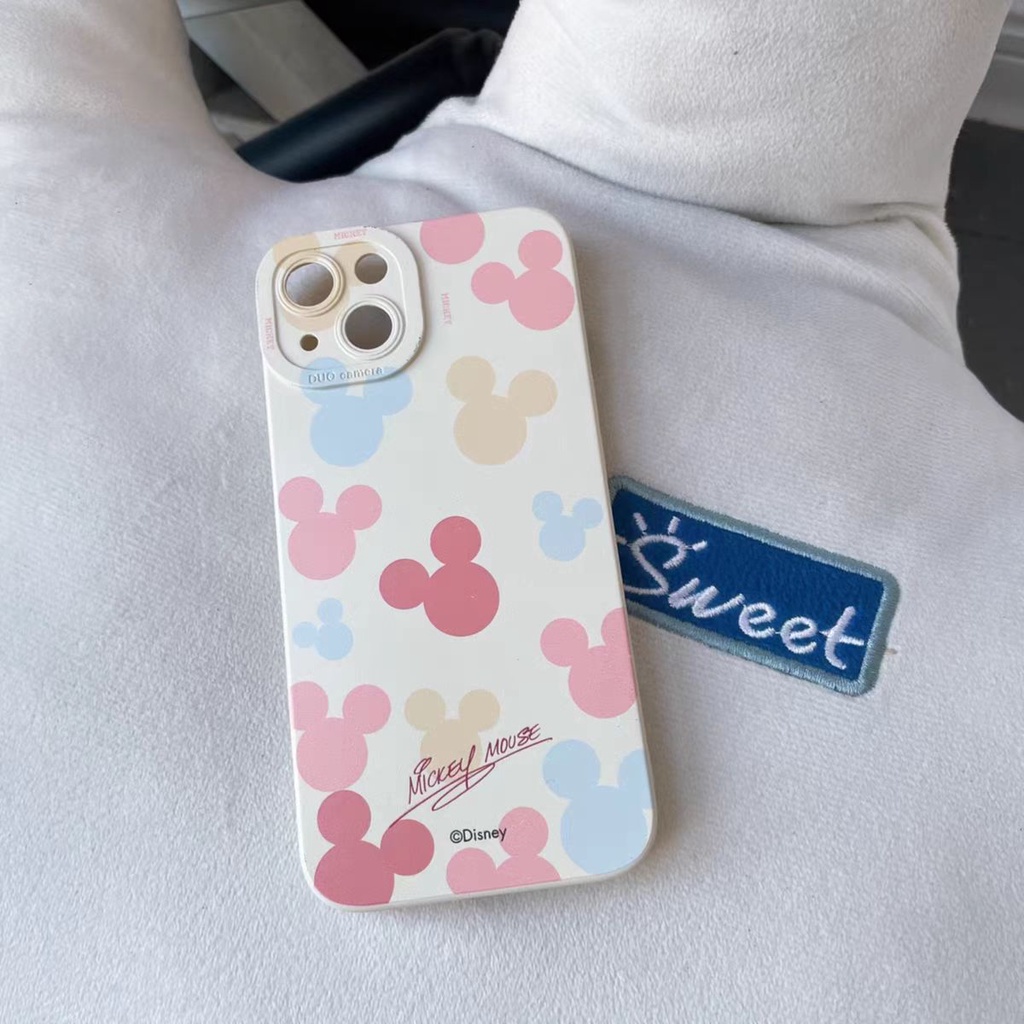 Ins Soft Case TPU Motif Mickey Mouse Untuk iPhone 14 14pro 14Plus 14prm 13 13prm 11 7Plus 8Plus Xr XS 12pro Max