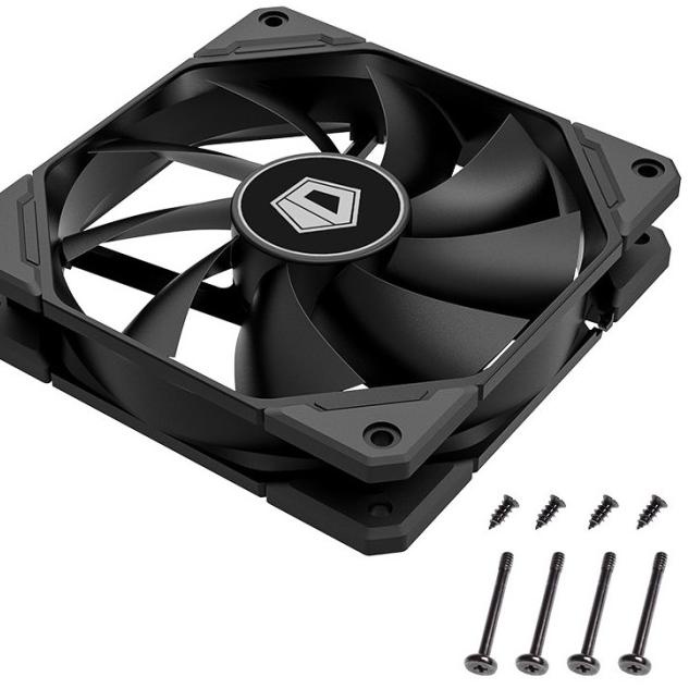ID COOLING TF 12025 BLACK 12CM PWM KIPAS CASING ID-COOLING TF-12025