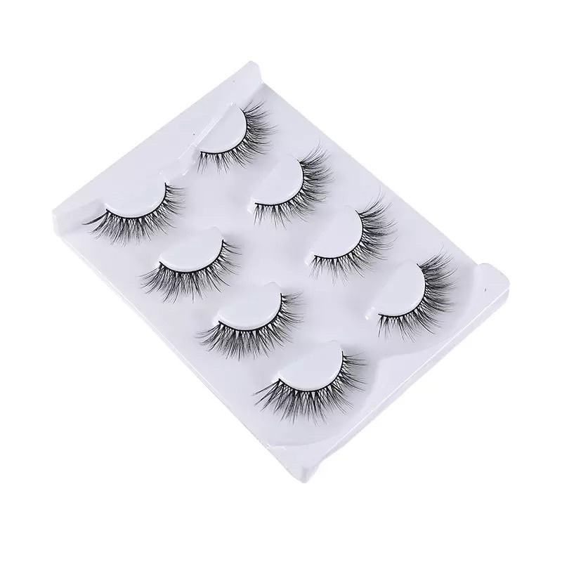 F127 - 4 PASANG 3D Eyelashes Extension Natural False Eyelashes Cross Long Winged Eyelash End Eye Elongated Big Eye Lashes