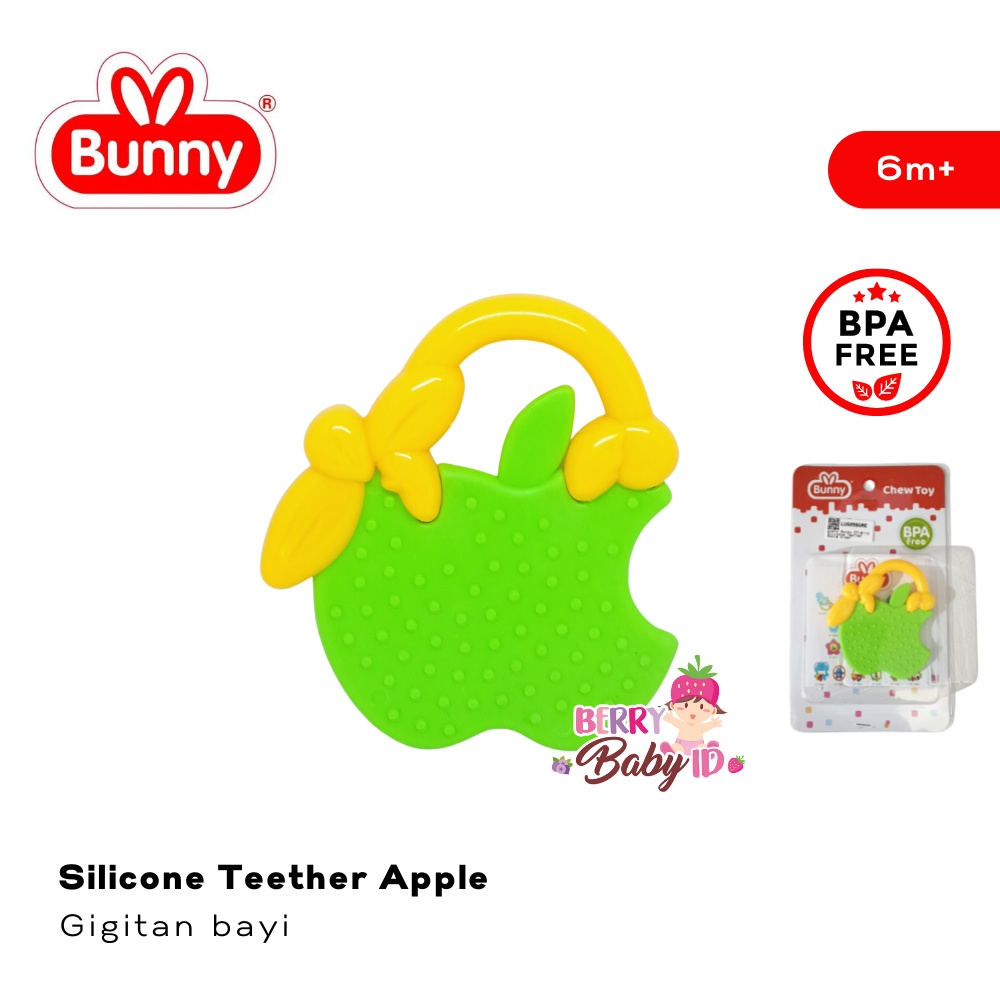 Lusty Bunny Silicone Teether Apple Chew Toy Mainan Gigitan Bayi Berry Mart