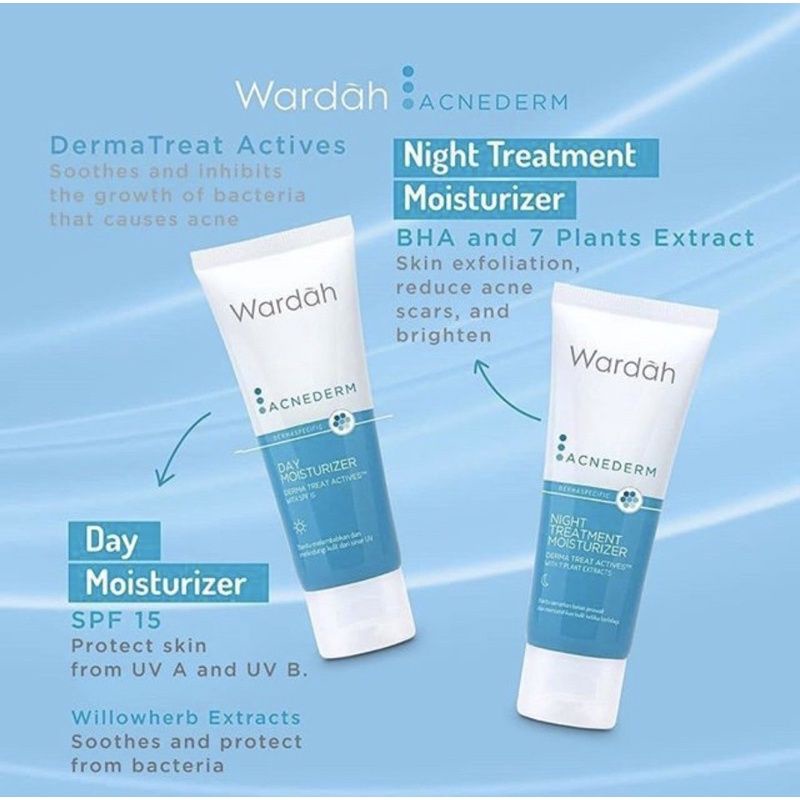 WARDAH Acnederm Moisturizer Day & Night Treatment